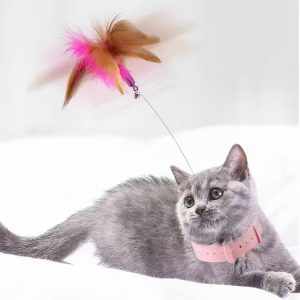 Cat's "Head-Mounted Carnival" Is Here! Automatic Feather Teaser Collar – Wear Happiness On The Head!
